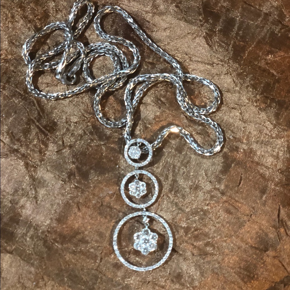 White gold with diamonds necklace